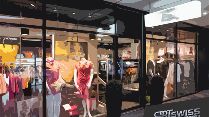 LUGANO CENTRO : VENDESI AFFERMATO NEGOZIO DI ABBIGLIAMENTO DONNA