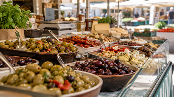 Etablierter Marktbetrieb für mediterrane Spezialitäten zu verkaufen