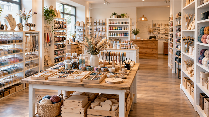 Bastelgeschäft für Schmuck und Bastelbedarf